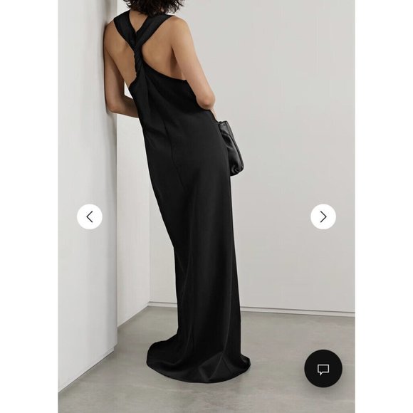 The Row Ingmar Dress Black Twist Back Maxi - Picture 2 of 7